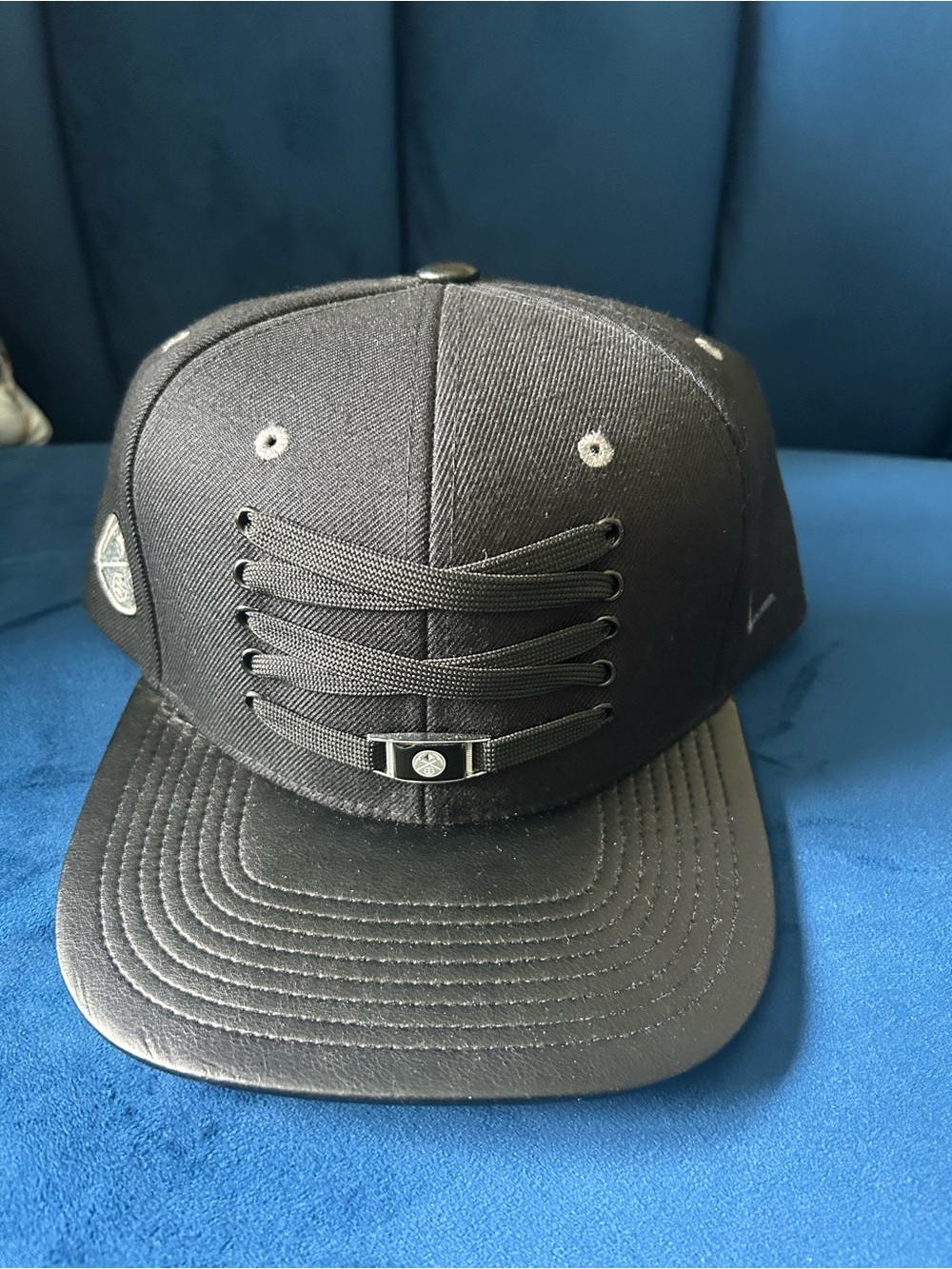 Denver Nuggets Zephyr Black and Light Blue Lacer Collection Cap